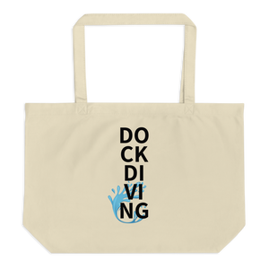 Stacked Dock Diving X-Large Tote/Shopping Bag - Oyster