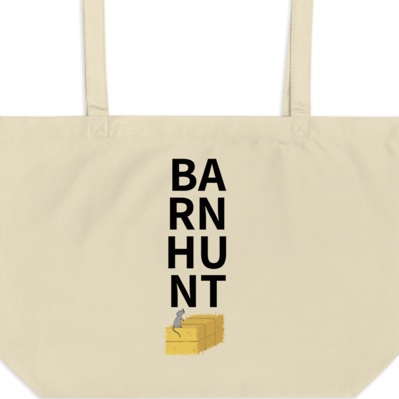 Stacked Barn Hunt X-Large Tote/Shopping Bag - Oyster