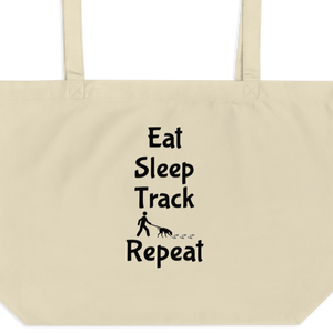 Eat Sleep Track Repeat X-Large Tote/Shopping Bag