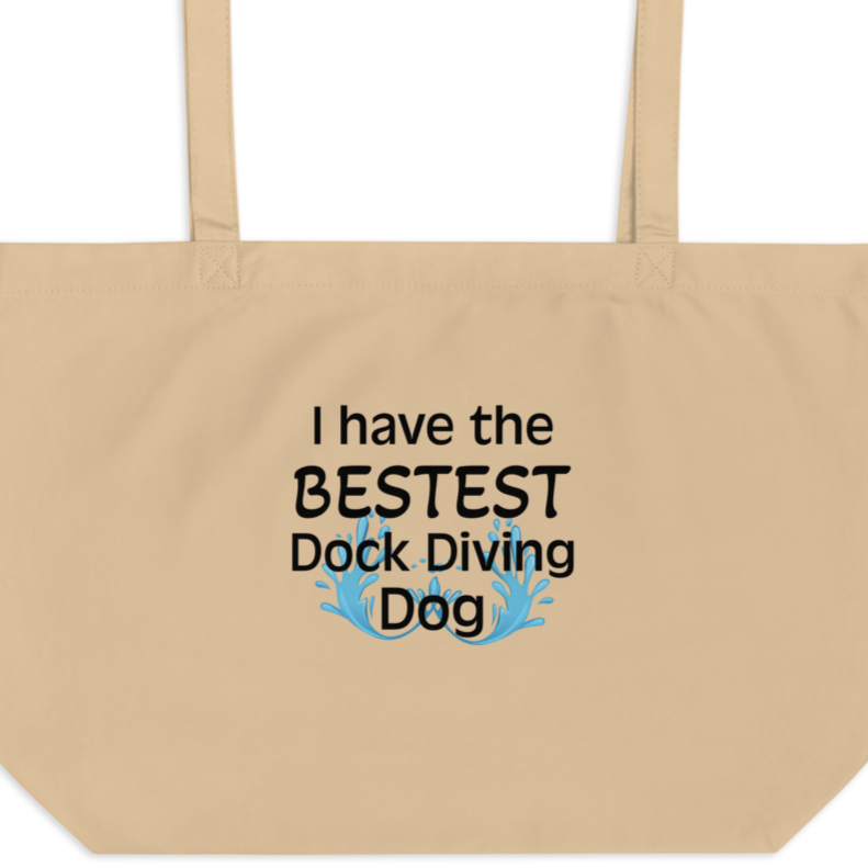 Bestest Dock Diving Dog X-Large Tote/Shopping Bag