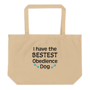 Bestest Obedience Dog X-Large Tote/Shopping Bag