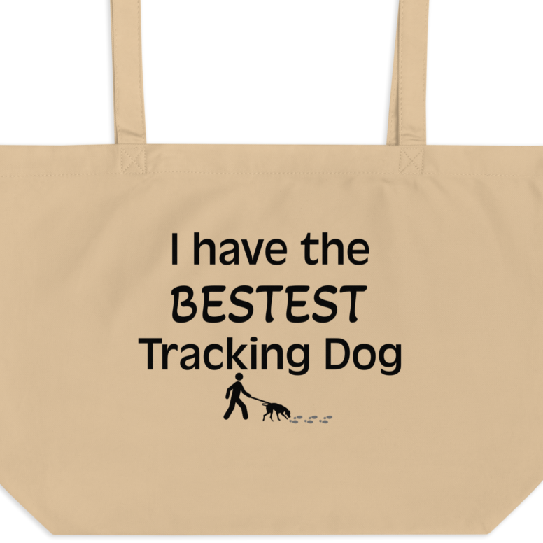 Bestest Tracking Dog X-Large Tote/Shopping Bag
