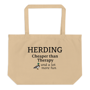 Duck Herding Cheaper than Therapy X-Large Tote/Shopping Bag