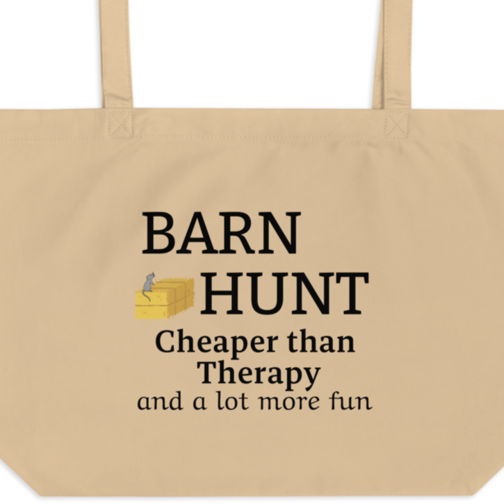 Barn Hunt Cheaper than Therapy X-Large Tote/ Shopping Bags