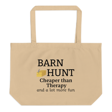Load image into Gallery viewer, Barn Hunt Cheaper than Therapy X-Large Tote/ Shopping Bags
