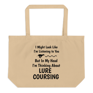 I'm Thinking About Lure Coursing X-Large Tote/Shopping Bag