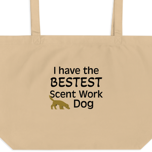 Bestest Scent Work Dog X-Large Tote/ Shopping Bags