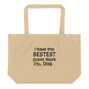 Bestest Scent Work Dog X-Large Tote/ Shopping Bags