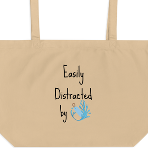 Easily Distracted by Dock Diving X-Large Tote/ Shopping Bag