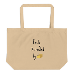 Easily Distracted by Barn Hunt X-Large Tote/ Shopping Bags