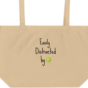 Easily Distracted by Flyball/ Tennis Balls X-Large Tote/ Shopping Bags
