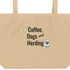 Coffee, Dogs & Sheep Herding X-Large Tote/ Shopping Bags