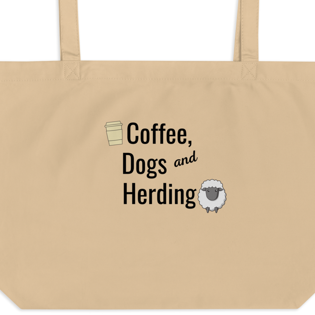 Coffee, Dogs & Sheep Herding X-Large Tote/ Shopping Bags