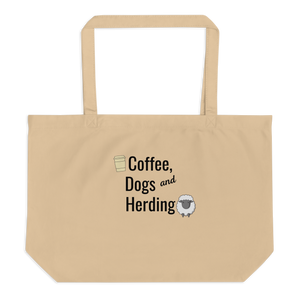 Coffee, Dogs & Sheep Herding X-Large Tote/ Shopping Bags