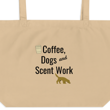 Load image into Gallery viewer, Coffee, Dogs &amp; Scent Work X-Large Tote/ Shopping Bags
