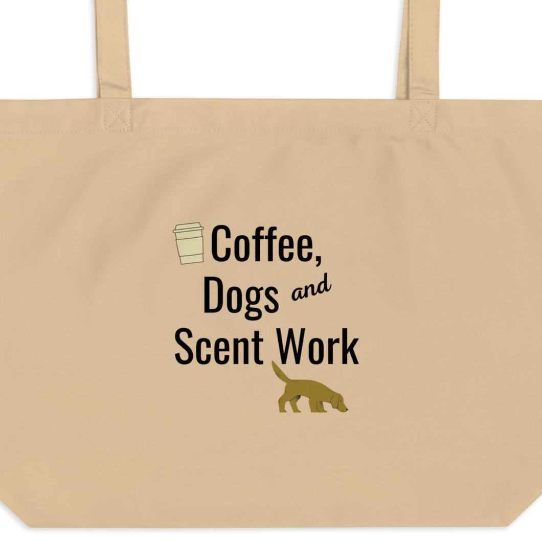 Coffee, Dogs & Scent Work X-Large Tote/ Shopping Bags