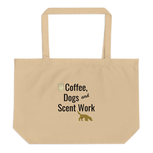 Load image into Gallery viewer, Coffee, Dogs &amp; Scent Work X-Large Tote/ Shopping Bags
