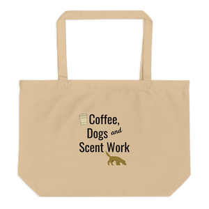 Coffee, Dogs & Scent Work X-Large Tote/ Shopping Bags