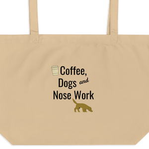Coffee, Dogs & Nose Work X-Large Tote/ Shopping Bags
