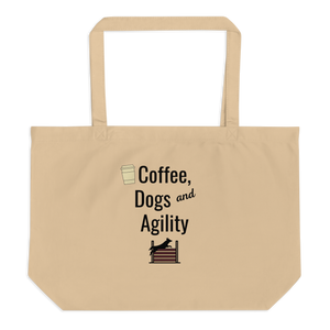 Coffee, Dogs & Agility X-Large Tote/ Shopping Bags