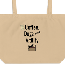 Load image into Gallery viewer, Coffee, Dogs &amp; Agility X-Large Tote/ Shopping Bags
