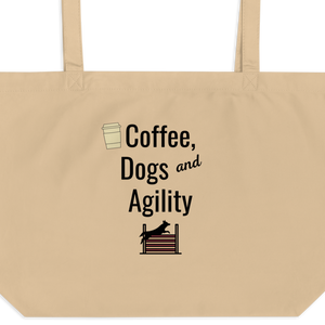 Coffee, Dogs & Agility X-Large Tote/ Shopping Bags