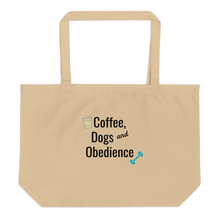 Load image into Gallery viewer, Coffee, Dogs &amp; Obedience X-Large Tote/ Shopping Bags

