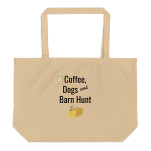 Coffee, Dogs & Barn Hunt X-Large Tote/ Shopping Bags