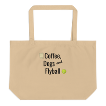 Load image into Gallery viewer, Coffee, Dogs &amp; Flyball X-Large Tote/ Shopping Bags
