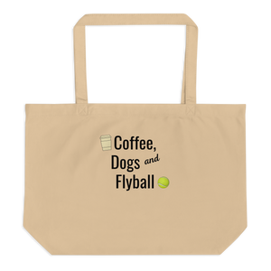 Coffee, Dogs & Flyball X-Large Tote/ Shopping Bags