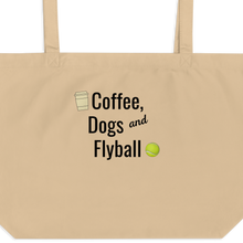 Load image into Gallery viewer, Coffee, Dogs &amp; Flyball X-Large Tote/ Shopping Bags
