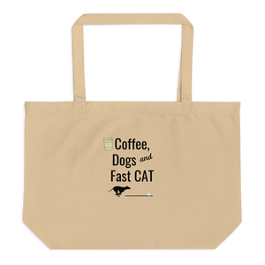 Coffee, Dogs & Fast CAT X-Large Tote/ Shopping Bags