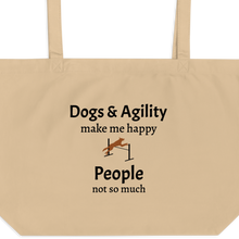 Load image into Gallery viewer, Dogs &amp; Agility Make Me Happy X-Large Tote/ Shopping Bags
