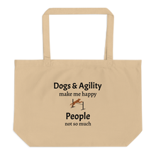 Load image into Gallery viewer, Dogs &amp; Agility Make Me Happy X-Large Tote/ Shopping Bags
