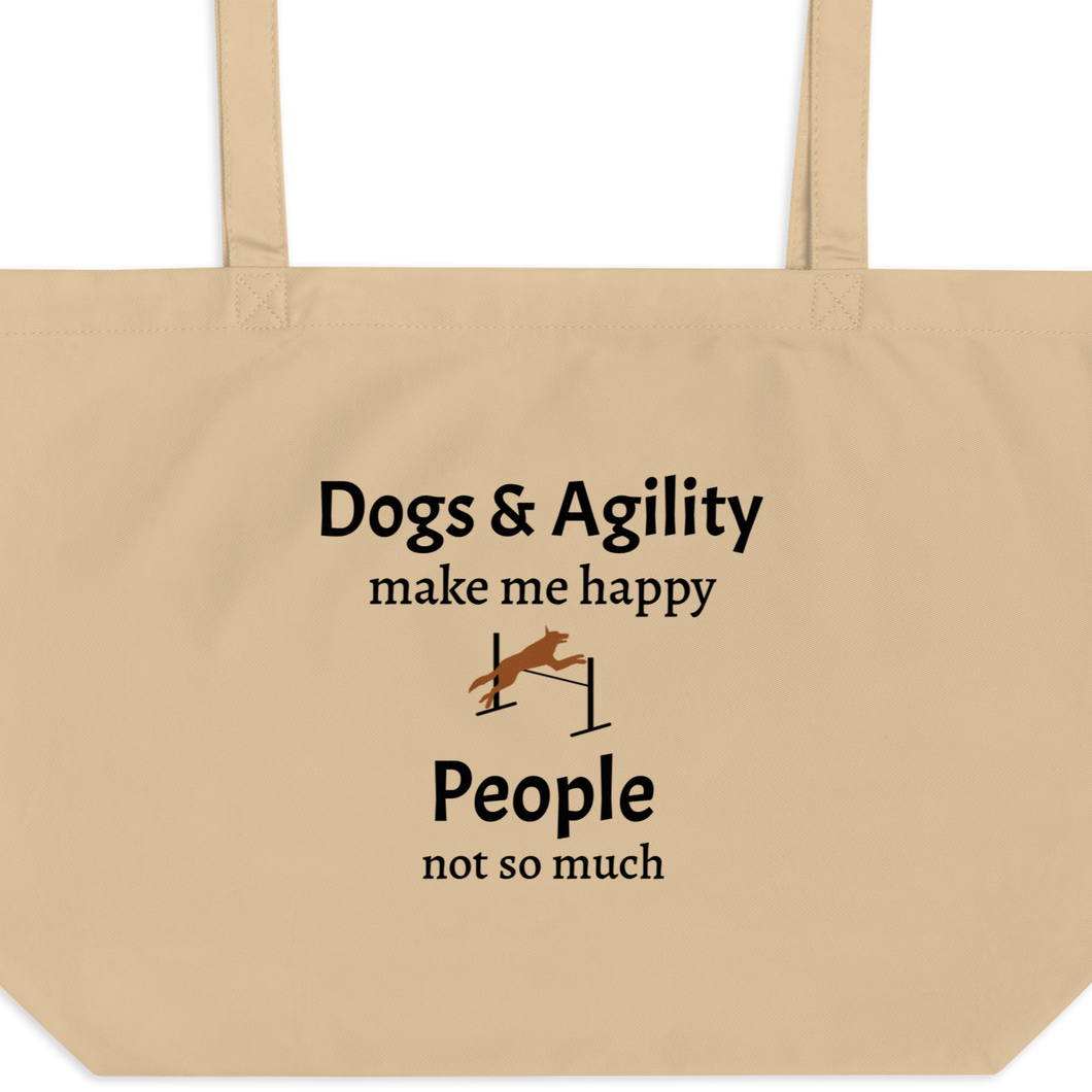 Dogs & Agility Make Me Happy X-Large Tote/ Shopping Bags