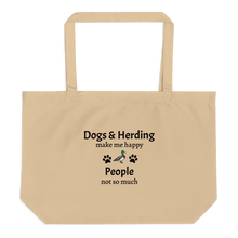 Load image into Gallery viewer, Dogs &amp; Duck Herding Make Me Happy X-Large Tote/ Shopping Bags
