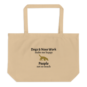 Dogs & Nose Work Make Me Happy X-Large Tote/ Shopping Bags