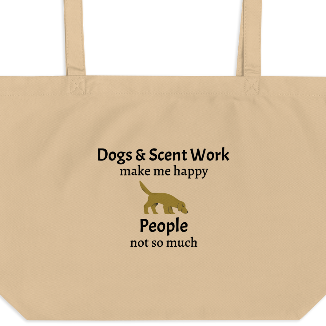 Dogs & Scent Work Make Me Happy X-Large Tote/ Shopping Bags