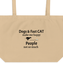 Load image into Gallery viewer, Dogs &amp; Fast CAT Make Me Happy X-Large Tote/ Shopping Bags
