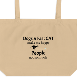 Dogs & Fast CAT Make Me Happy X-Large Tote/ Shopping Bags