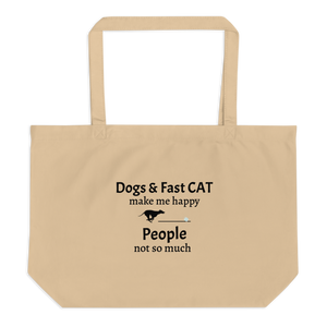 Dogs & Fast CAT Make Me Happy X-Large Tote/ Shopping Bags