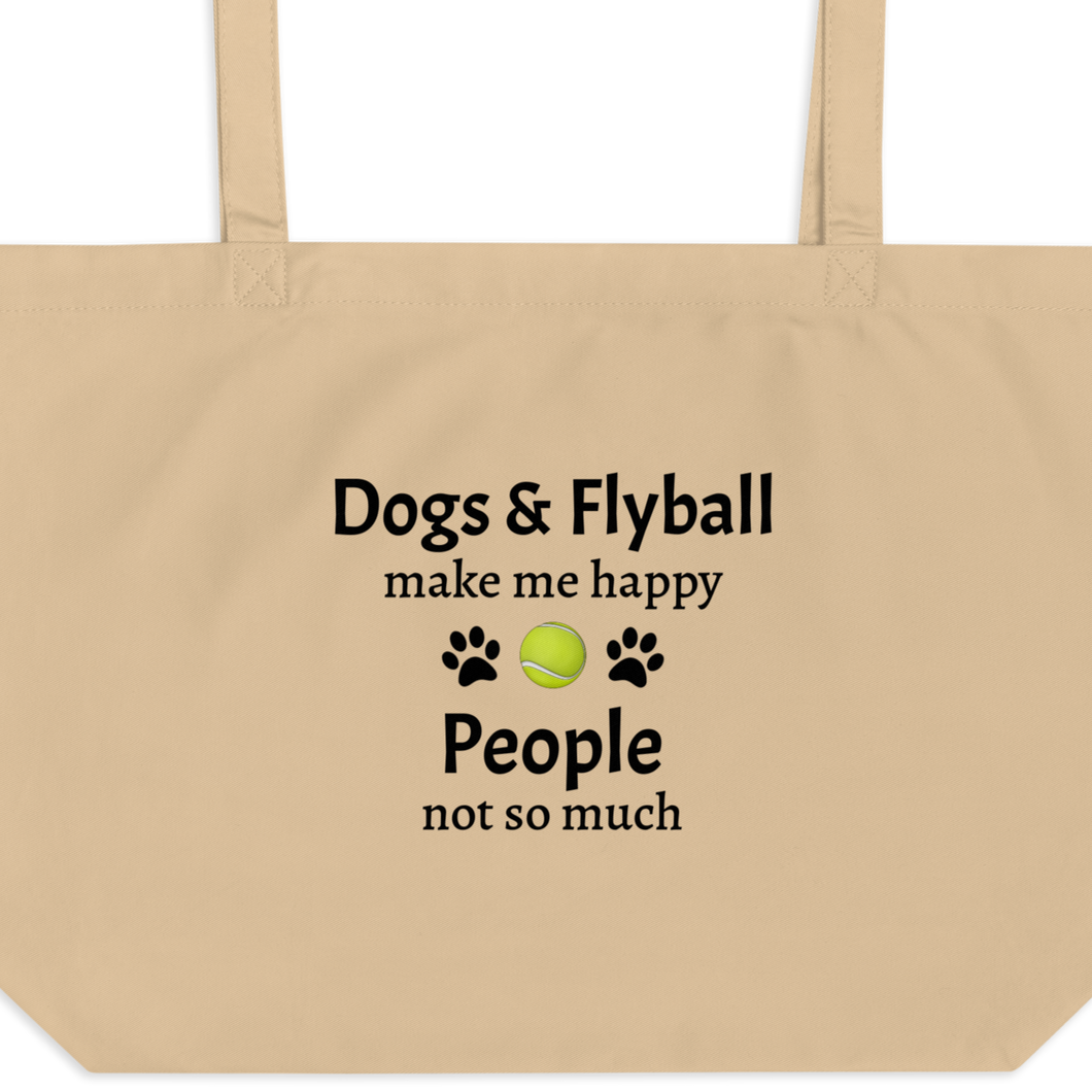 Dogs & Flyball Make Me Happy X-Large Tote/ Shopping Bags