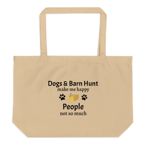 Dogs & Barn Hunt Make Me Happy X-Large Tote/ Shopping Bags
