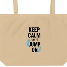 Load image into Gallery viewer, Keep Calm &amp; Jump On Dock Diving X-Large Tote/ Shopping Bag
