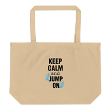 Load image into Gallery viewer, Keep Calm &amp; Jump On Dock Diving X-Large Tote/ Shopping Bag
