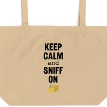 Load image into Gallery viewer, Keep Calm &amp; Sniff On Barn Hunt X-Large Tote/ Shopping Bag
