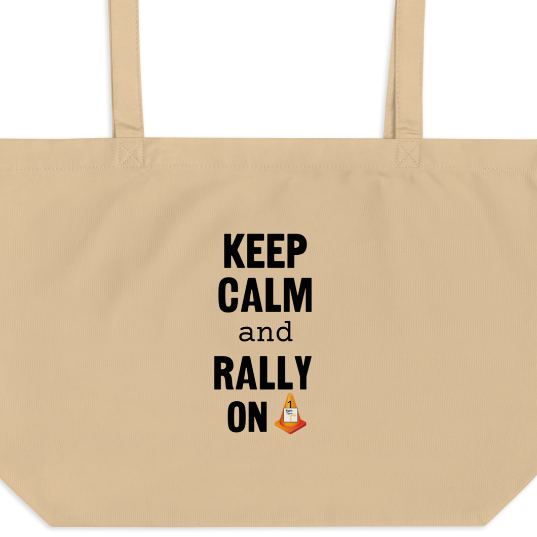 Keep Calm & Rally On Rally X-Large Tote/ Shopping Bag