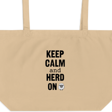 Load image into Gallery viewer, Keep Calm &amp; Sheep Herd On X-Large Tote/ Shopping Bag
