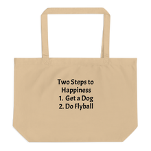 Load image into Gallery viewer, 2 Steps to Happiness - Flyball X-Large Tote/ Shopping Bags
