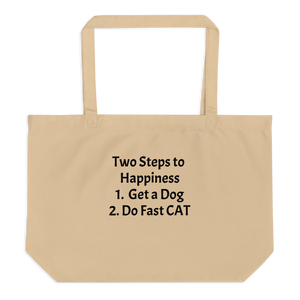 2 Steps to Happiness - Fast CAT X-Large Tote/ Shopping Bags